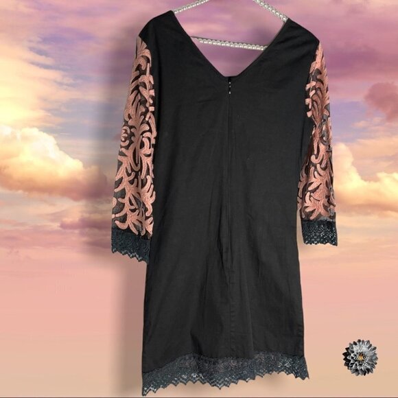 Almatrichi from Spain Embroidered with Lace Cocktail Dress size EU 38 / US 8 - Picture 2 of 16